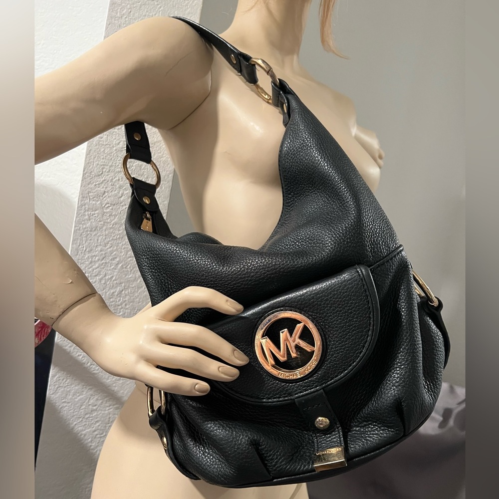 Michael Kors Leather Monogram hobo bag
